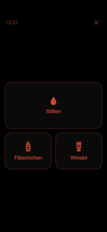 Dunkler Nachtmodus fürs nächtliche Füttern